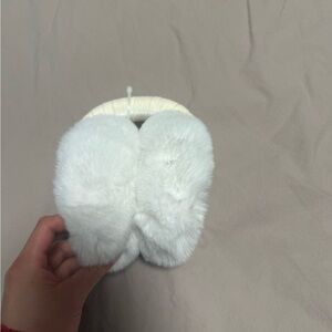 White Faux Fur Earmuffs